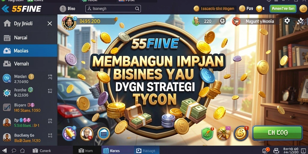 Tampilan gameplay Tycoon yang mendalam dan menarik di 55FIVE.