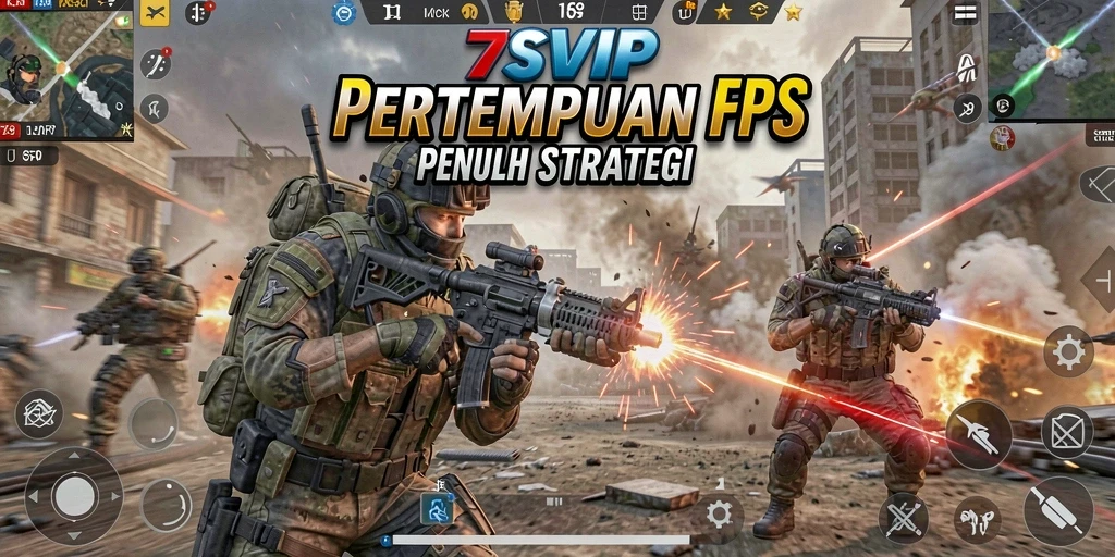 Tangkapan layar menampilkan aksi intens gameplay FPS di 7SVIP.