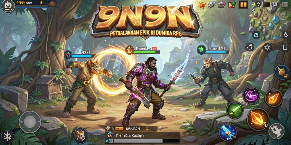Tampilan gameplay menarik dalam dunia RPG 9N9N.