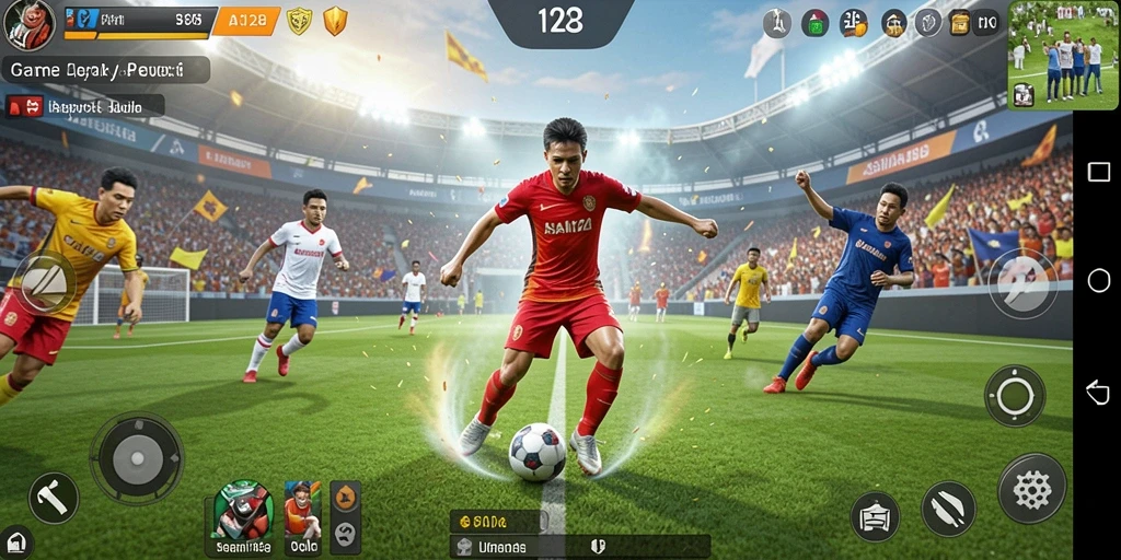 Gameplay ASIA128 yang dinamis dan mendebarkan dalam aksi sepak bola.