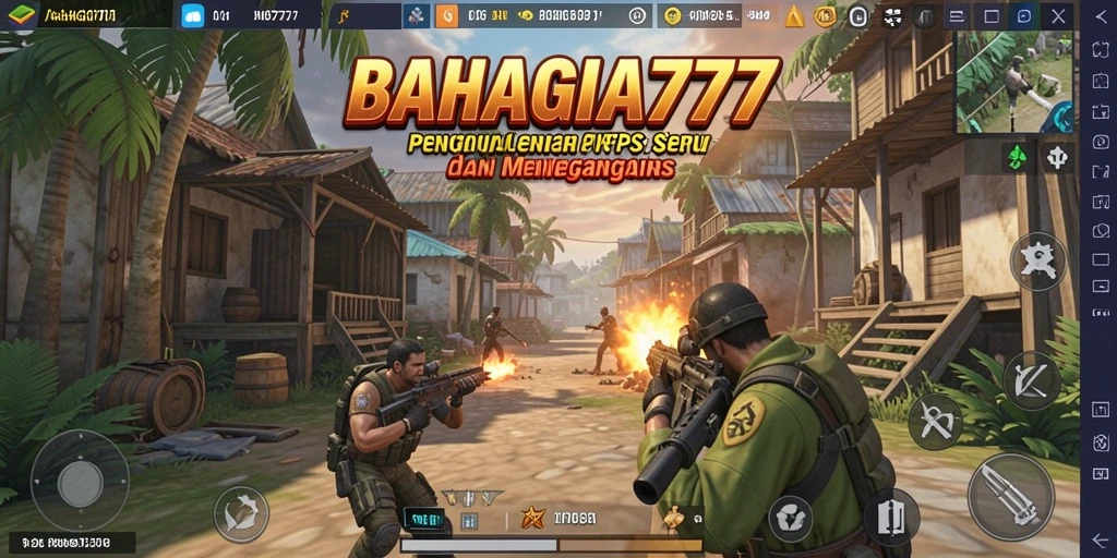 Tampilan gameplay mendebarkan di BAHAGIA777 dalam aksi FPS.