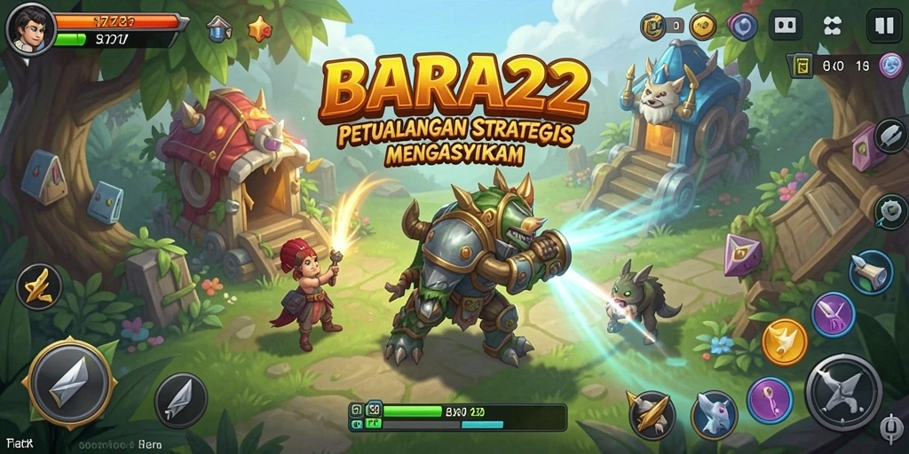 Gambaran gameplay SLG yang menarik di BARA22.
