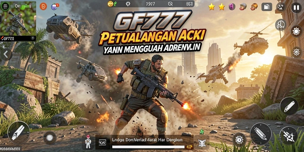 Tangkapan layar menampilkan pertempuran epik dalam GF777.
