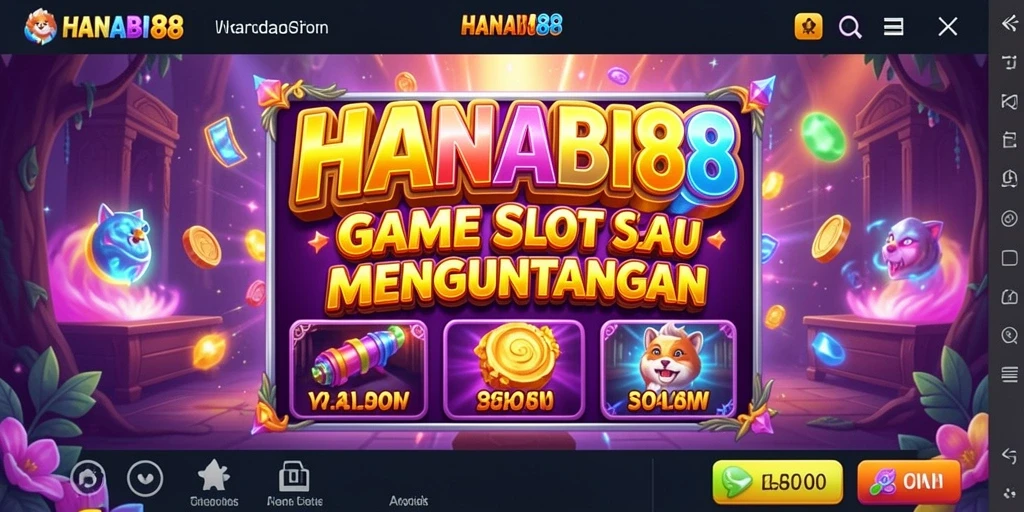Tampilan menarik dari gameplay slot HANABI88 dengan simbol ceria.