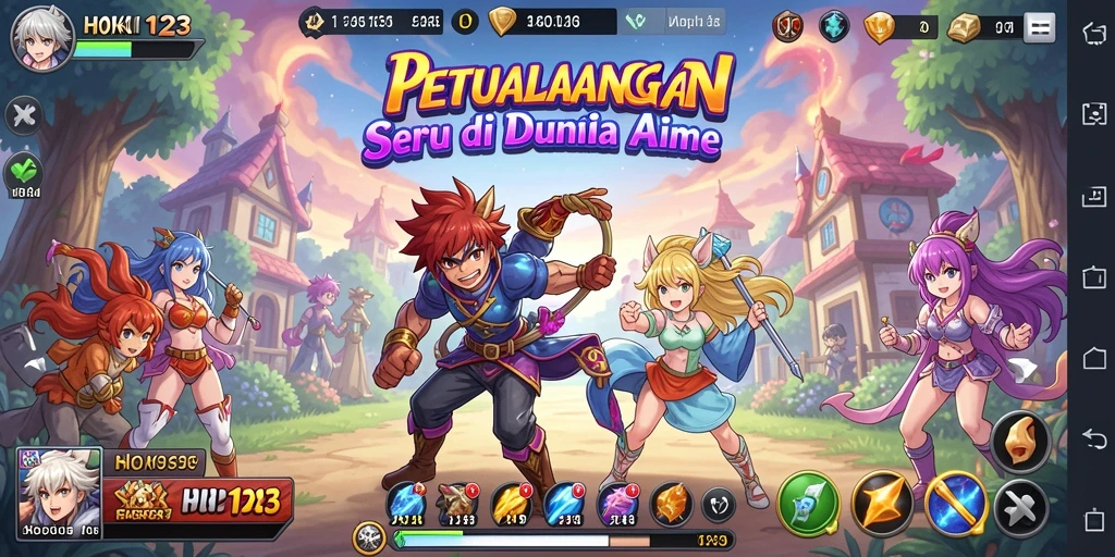 Tampilan menarik dari gameplay HOKI123 yang penuh warna.
