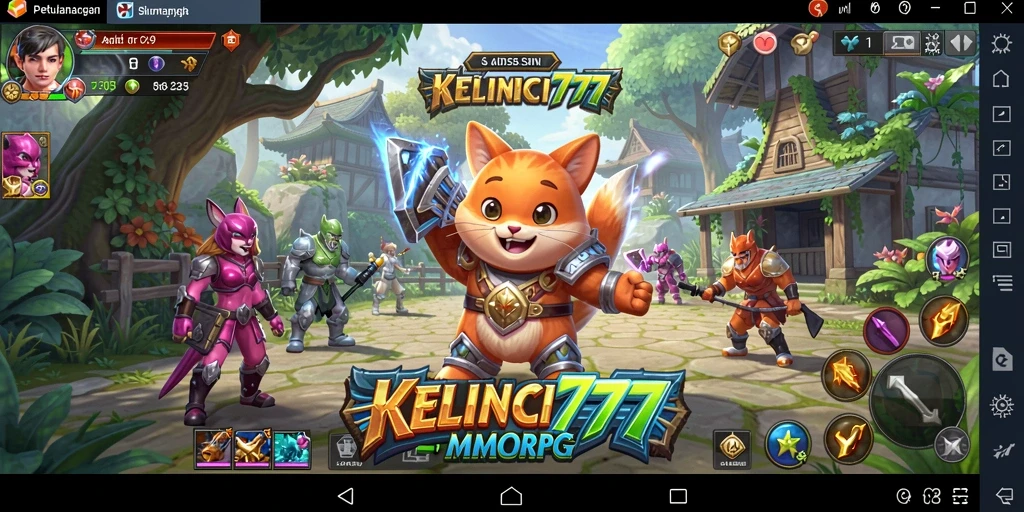 Screenshot gameplay KELINCI777 menampilkan aksi seru dalam pertarungan MMORPG.