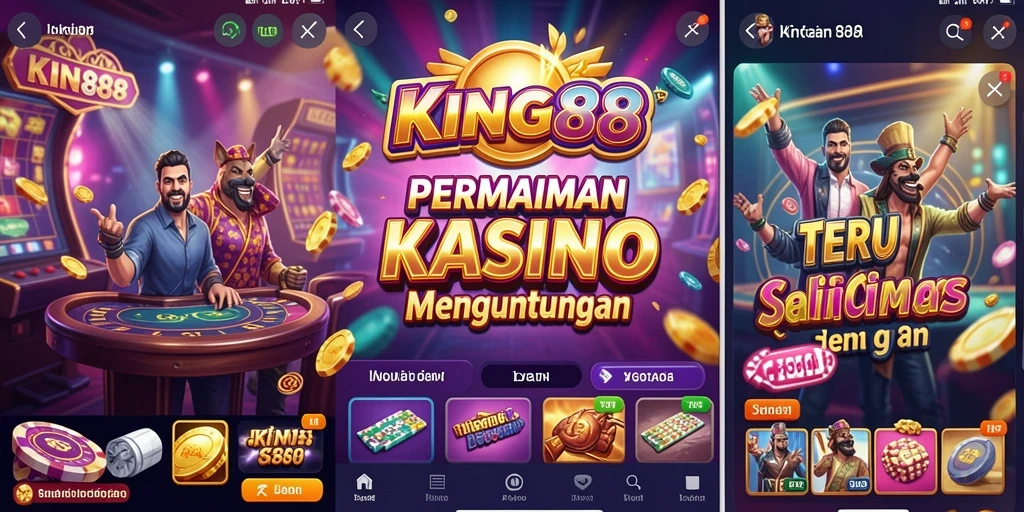 Screenshot gameplay KING88 menampilkan pengalaman Kasino yang mengasyikkan.