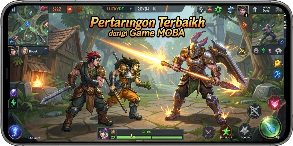 Tampilan seru pertarungan dalam LUCKYDF yang penuh strategi.