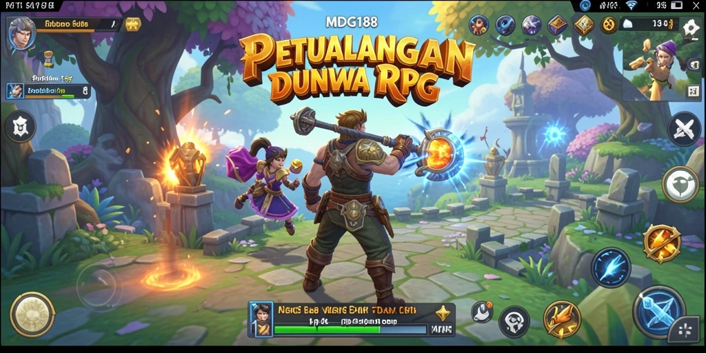 Gameplay MDG188 menampilkan pertempuran epik dan eksplorasi dunia yang menakjubkan.