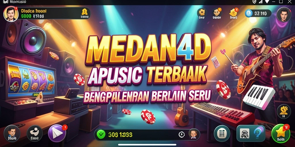 Screenshot menunjukkan momen seru dalam gameplay musik MEDAN4D.