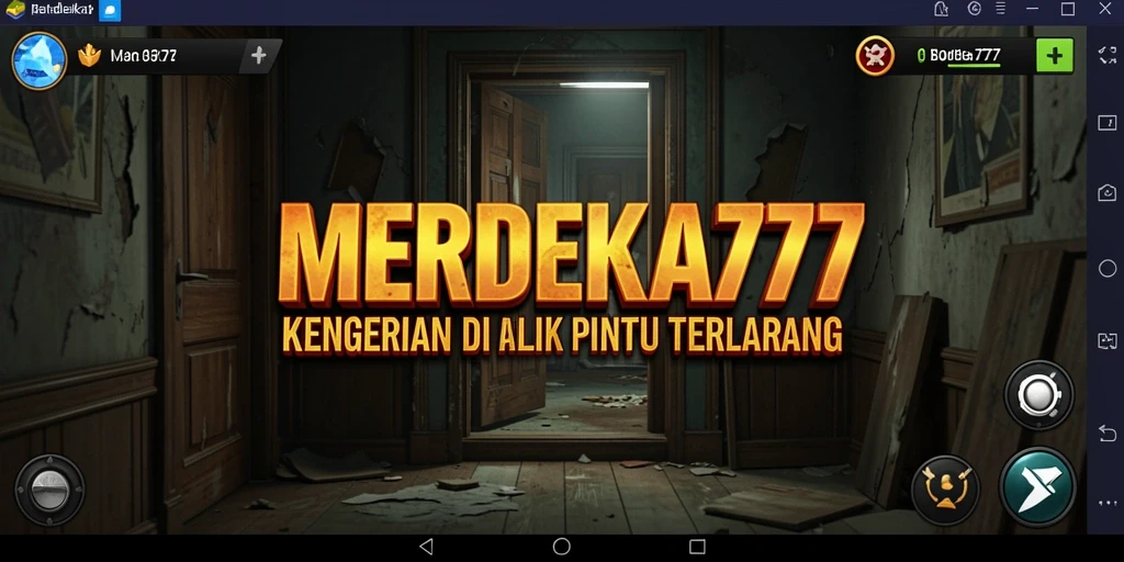 Tampilan gameplay menegangkan dengan suasana horror yang gelap.