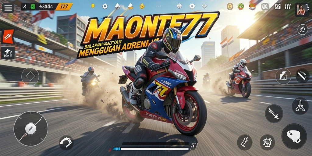 Tampilan gameplay seru dan menegangkan dari MONTE77.