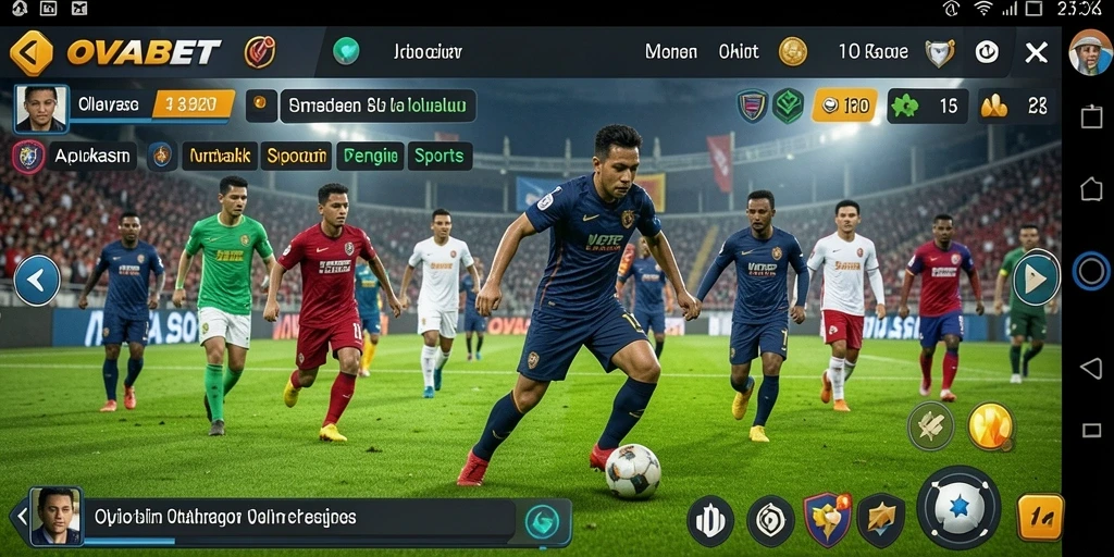 Tampilan menarik dari gameplay olahraga di OVABET.