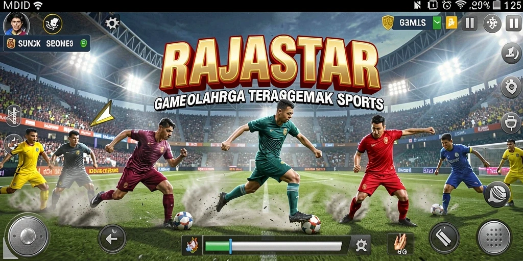 Gameplay seru di RAJASTAR dengan berbagai cabang olahraga.