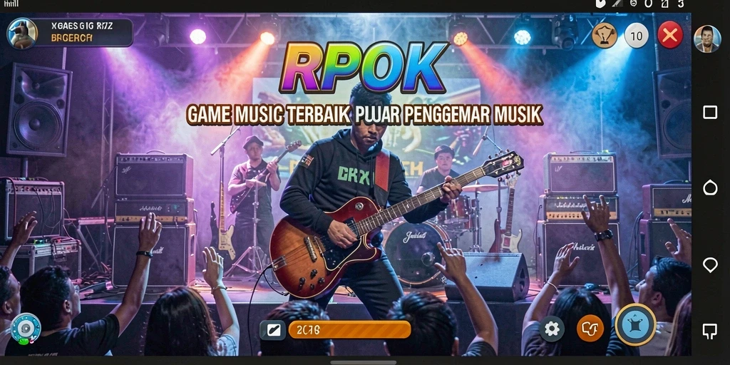 Screenshot RPOK menampilkan gameplay musik yang seru dan interaktif.