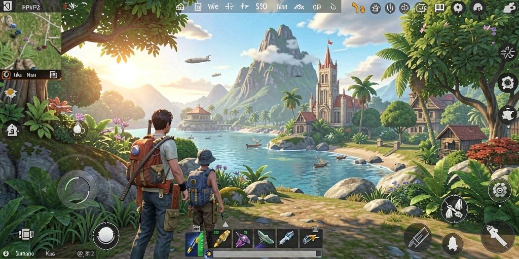 Tampilan screenshot gameplay <strong>RPVIP2</strong> yang menampilkan dunia terbuka yang luas dan penuh detail.
