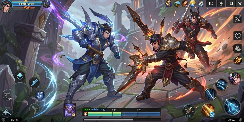 Gameplay menarik dan mendebarkan di arena MOBA.
