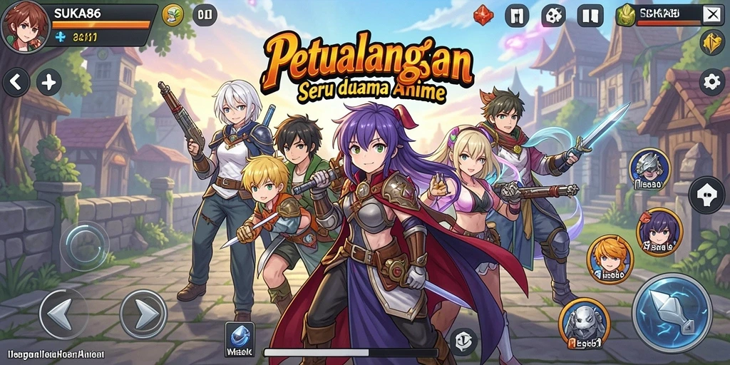 Tampilan seru dari gameplay <strong>SUKA86</strong> dalam dunia anime.