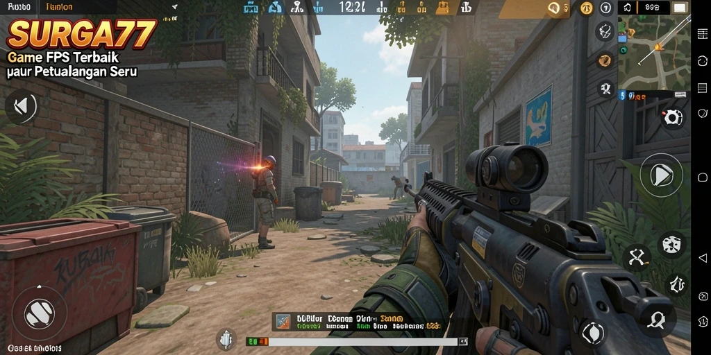 Tampilan menarik dari gameplay menyerang dalam SURGA77.