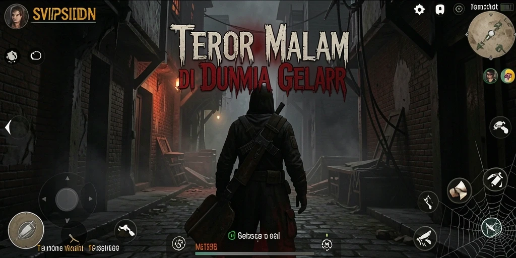 Tangkapan layar gameplay SVIPSIDN menampilkan suasana horor yang menegangkan.