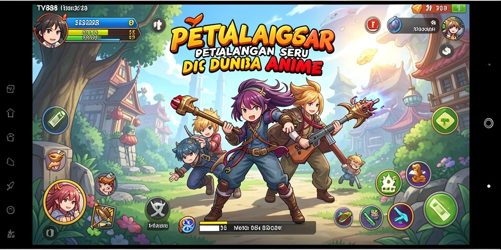 Tampilan gameplay seru dalam game Anime TV888.