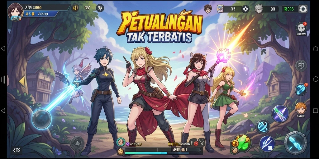 Tampilan menarik dari gameplay XR88 yang menampilkan karakter Anime.